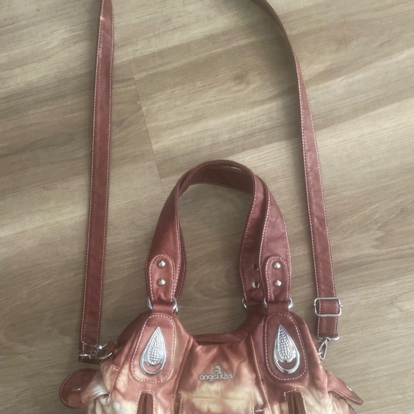 Never used gorgeous leather maroon and white purse. Perfect condition. - Picture 6 of 13